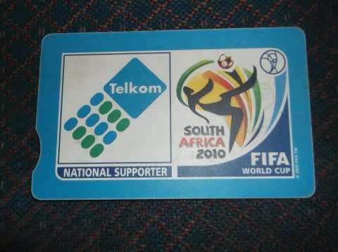 FIFA 2010 SOCCER WORLD CUP SOUTH AFRICA TELKOM PRE-PAID PHONE CARD ( COLLECTORS ITEM )